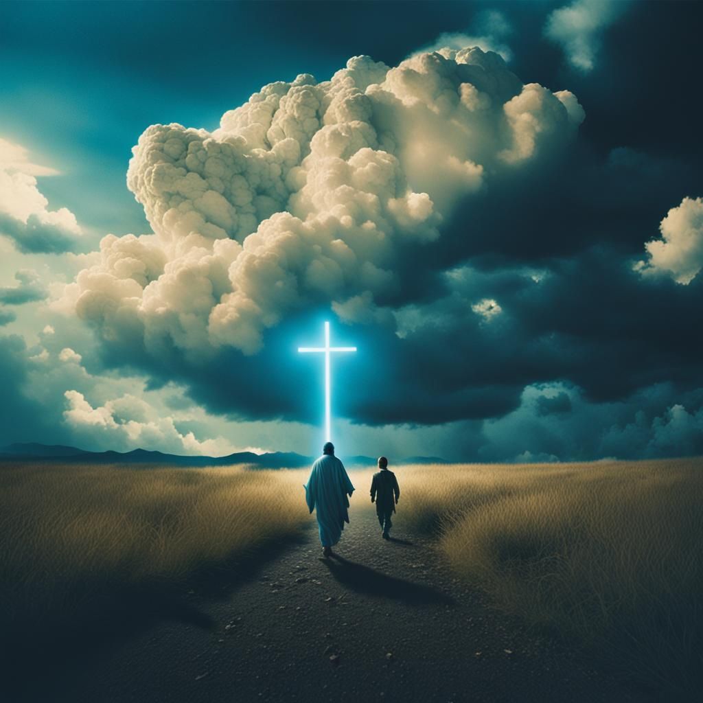 The Rapture: Individuals ascend to meet Jesus in the heavens...