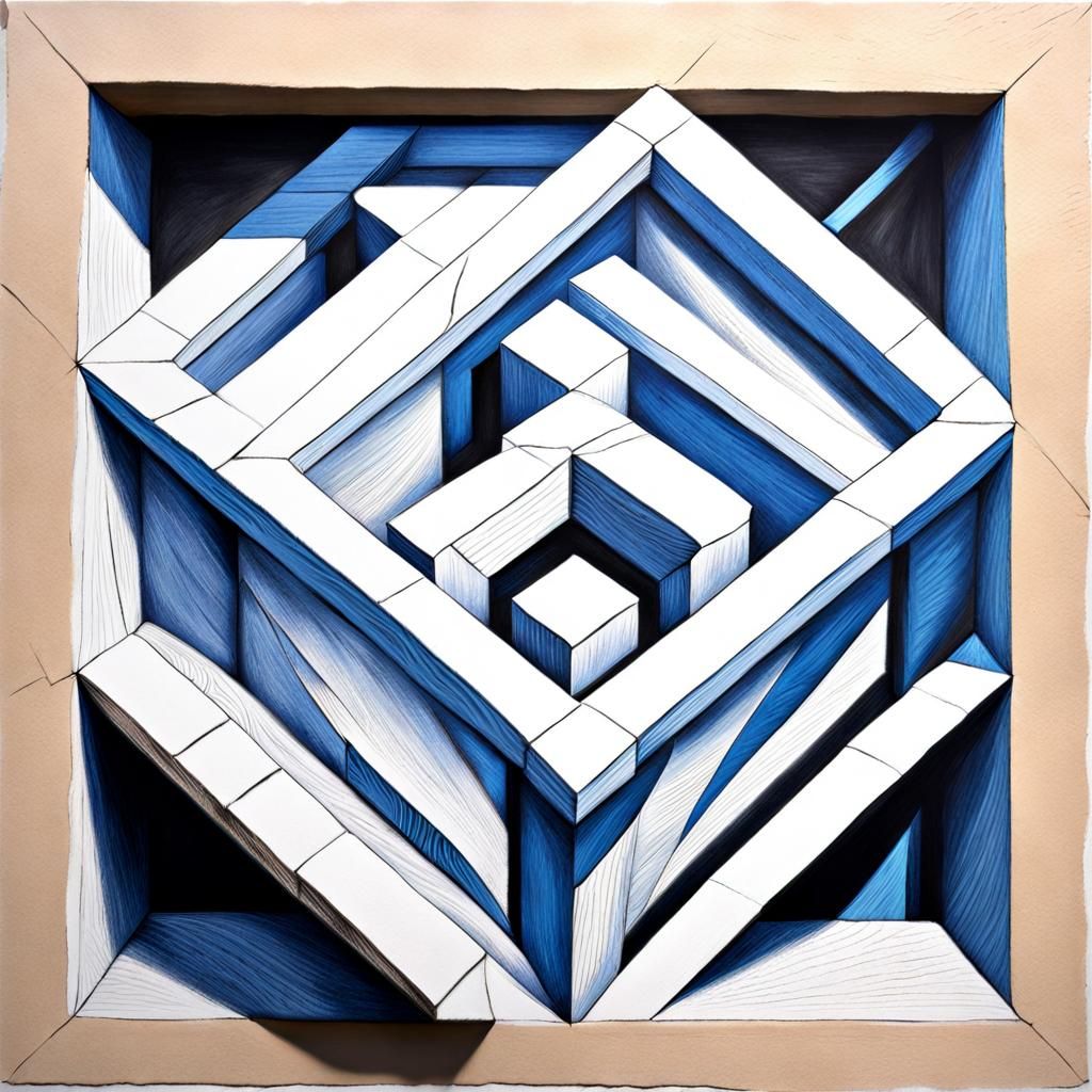 Dynamic Optical Illusion Chalk Art in Progress