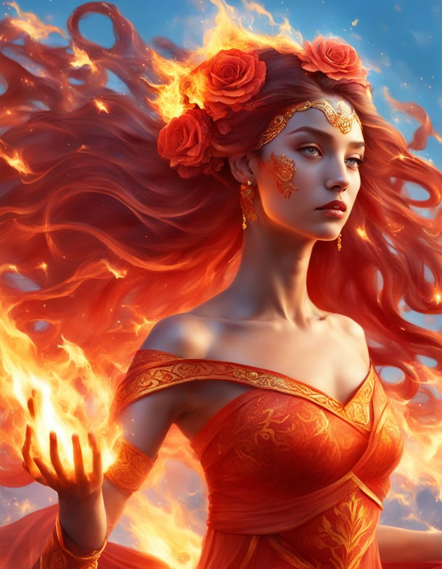 Majestic Fire Goddess