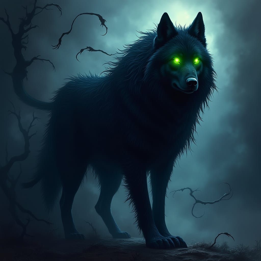 Abyssal Wolf with Dark Energy