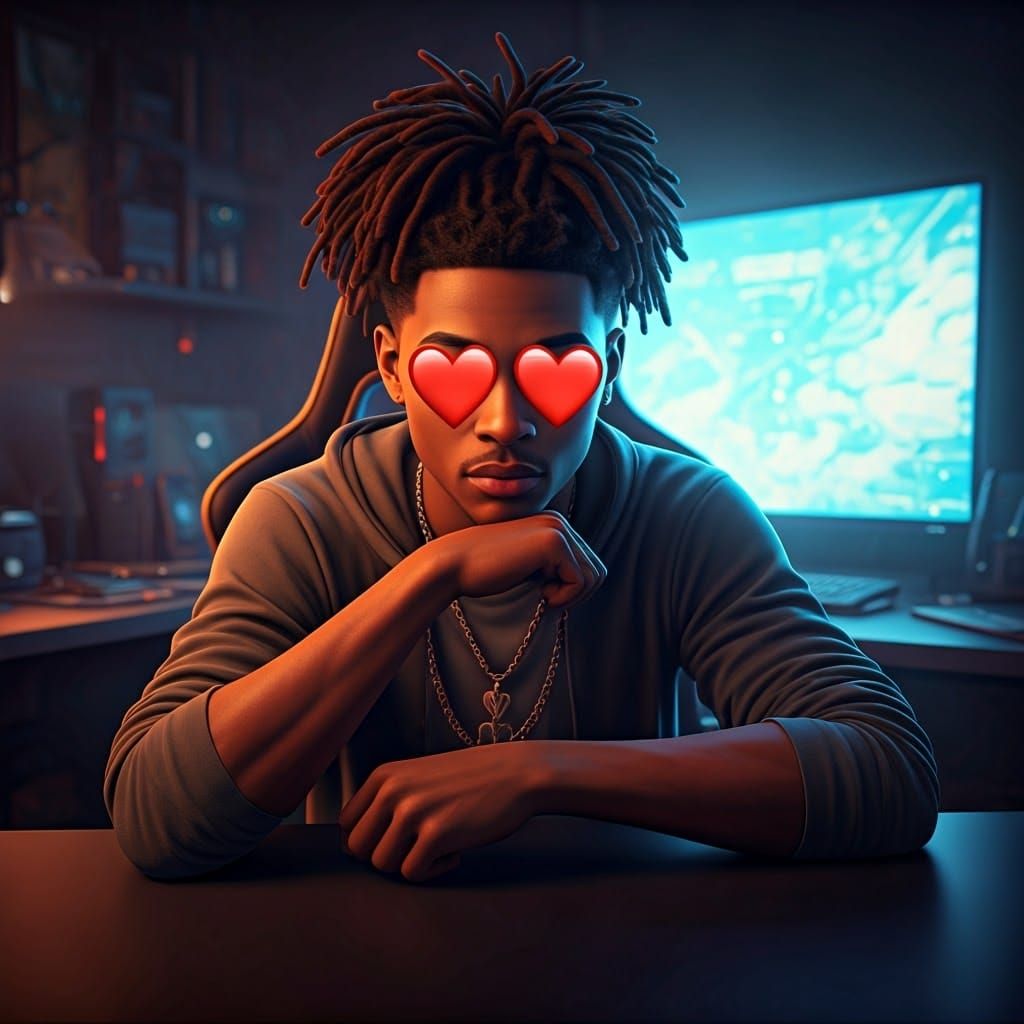 Surreal Gaming Enclave in Whimsical Red Haze