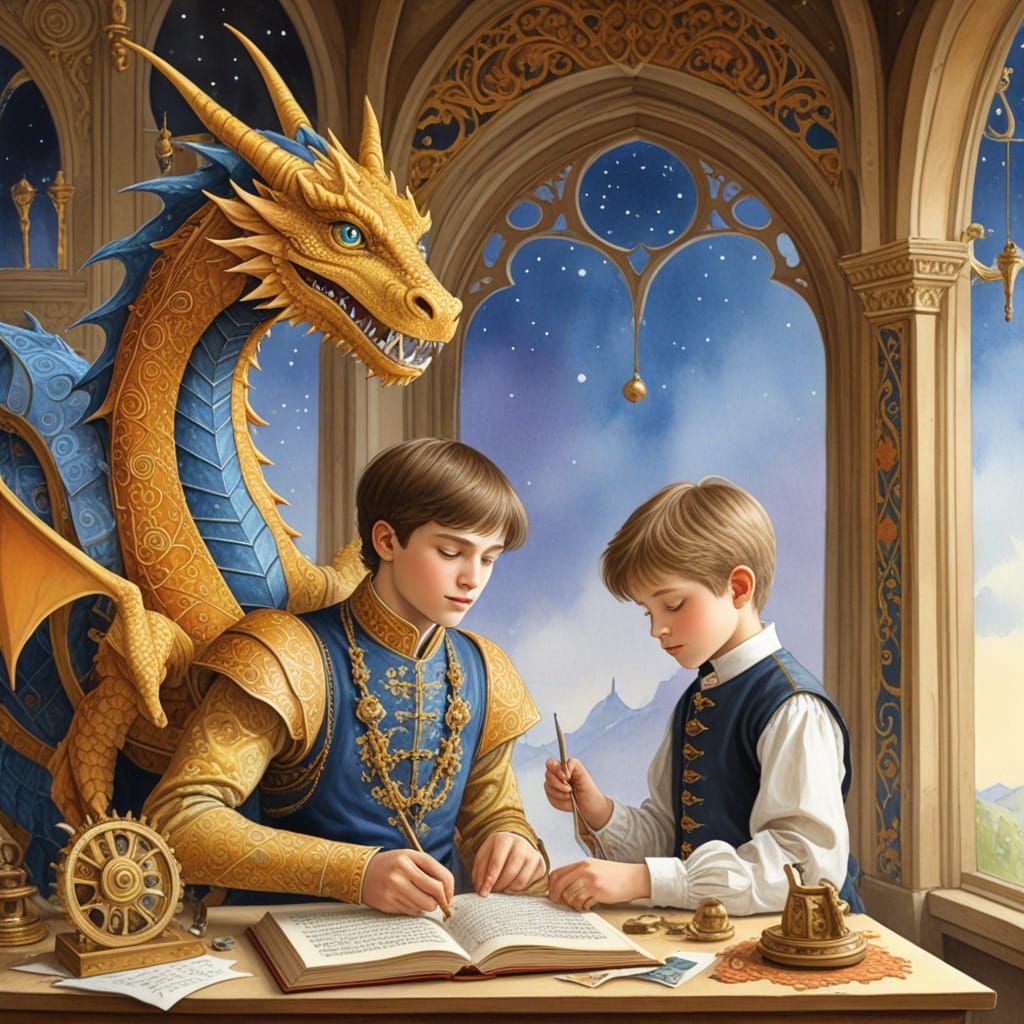 Medieval Whimsy: Prince and Princess Build Enchanted Dragon ...