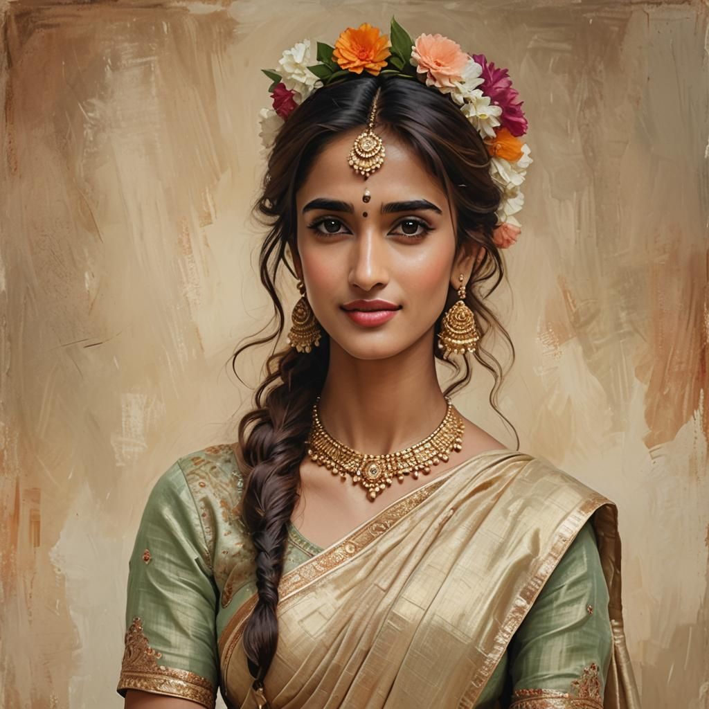 Disha Patani Portrait in Impressionist Style