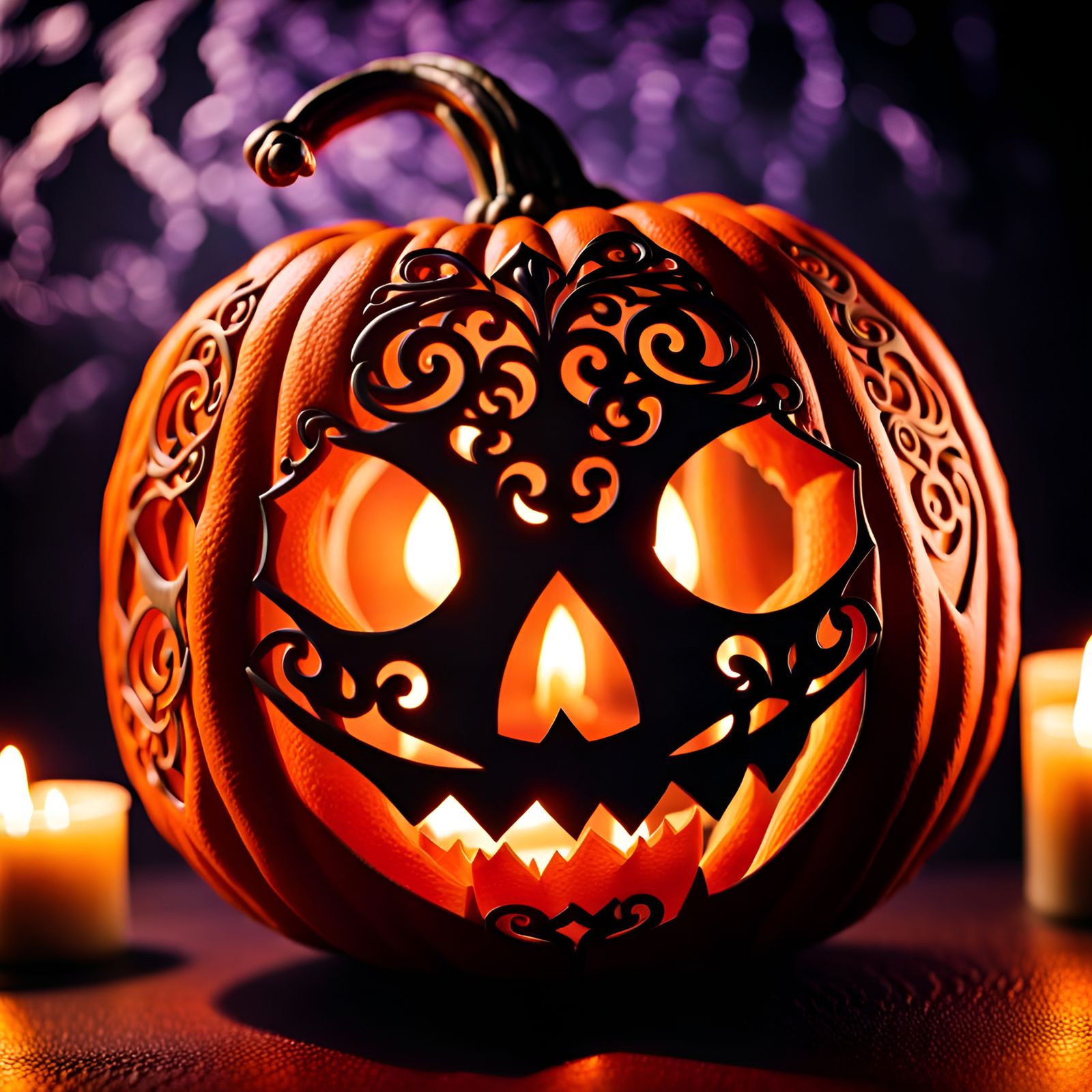 Filigree Jack-O-Lantern in Zombiecore Style