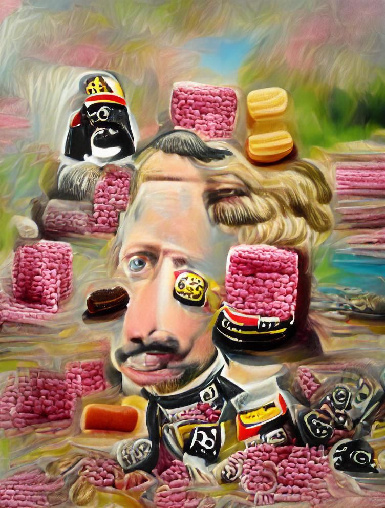 Wilhelm II's Licorice Passion: Photorealistic Oil Painting