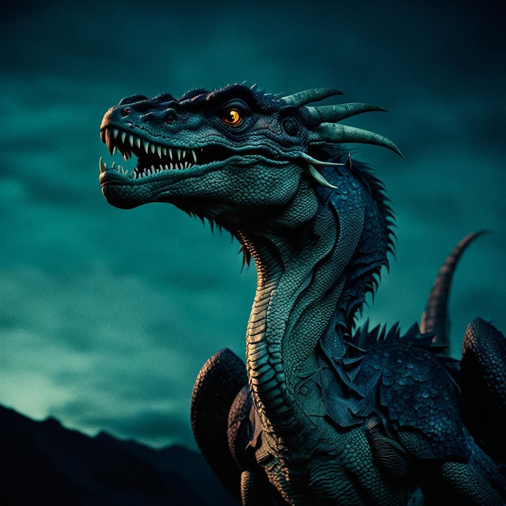Cinematic Dragon Film Still
