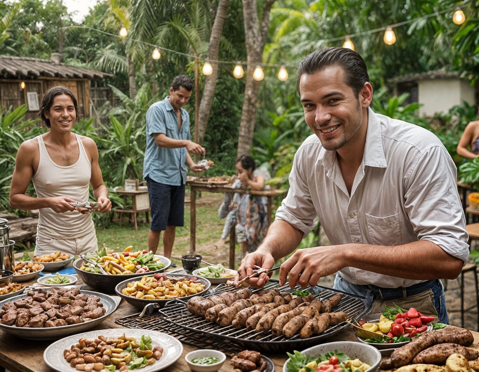 Family BBQ in Nicaragua: A Backyard Scene
