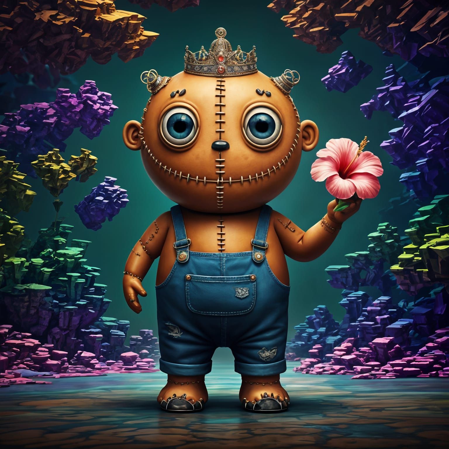 Surreal Holy Roman Emperor Hybrid in Maximalist Landscape