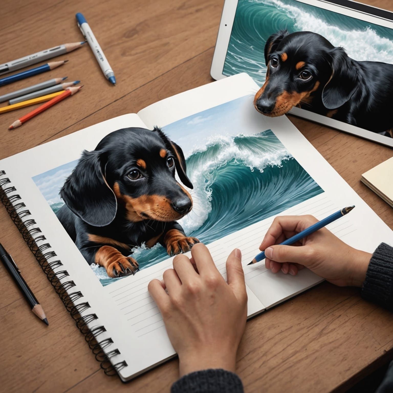 Dog Bursts to Life in Hyper-Realistic Digital Art