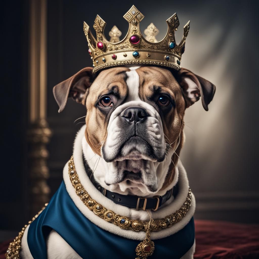Dog King in Royal Portrait
