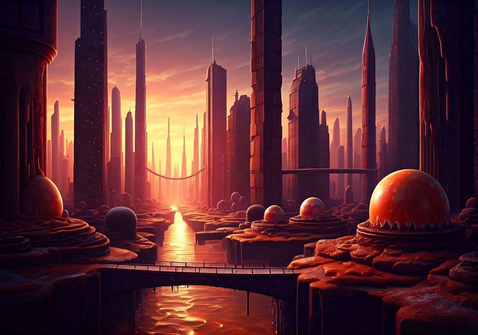 Hyperrealistic Candy Cityscape Inspired by Pop Art