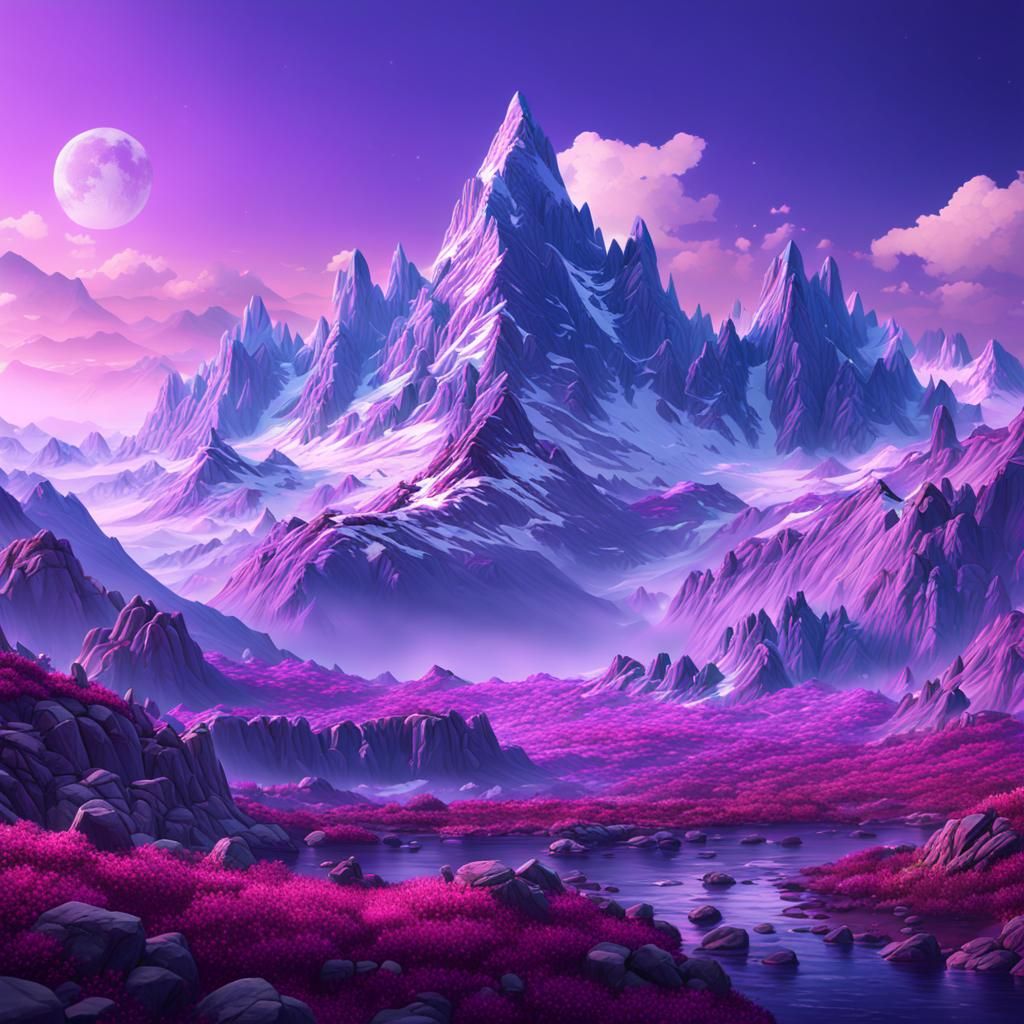 Purple Mountains Majesty: Fantasy Concept Art