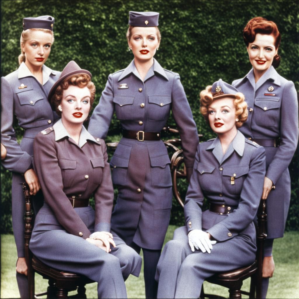 Classic Actresses in World War I Uniforms