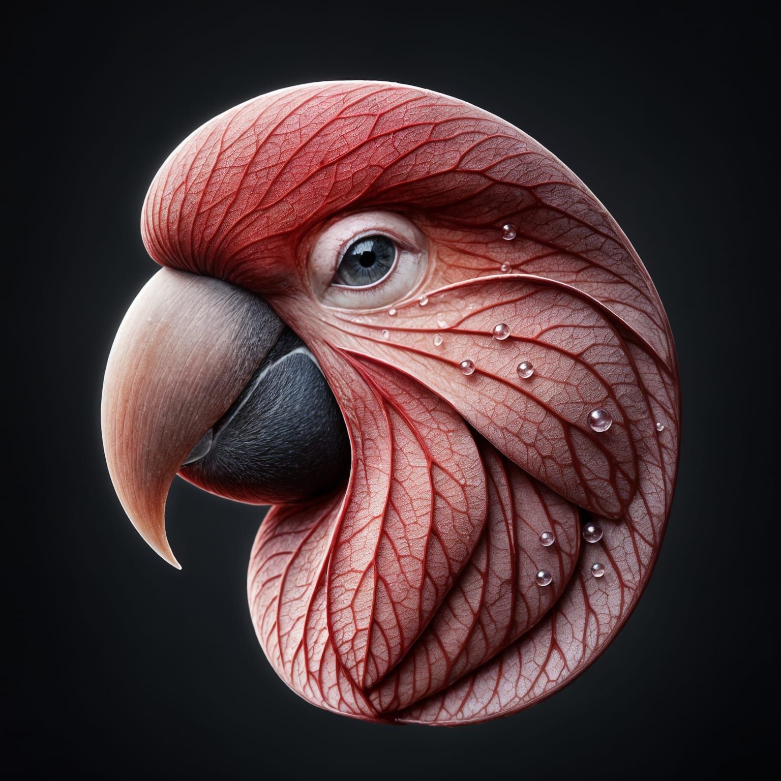 Vinca flower petal shaped like a parrot 5