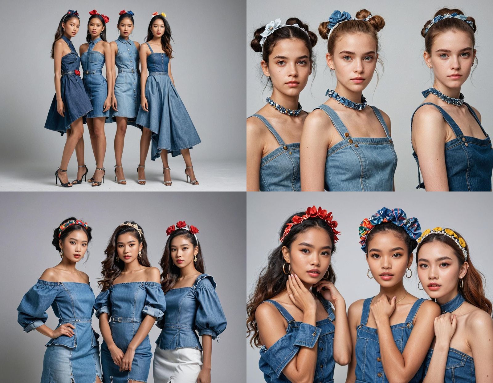 Sustainable Fashion: Upcycled Denim Dresses on Malaysian Mod...