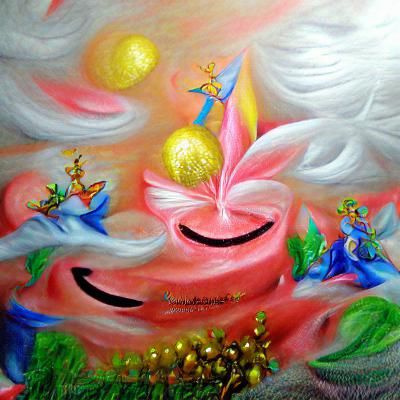Detailed Painting of Blissful Euphoric Joyousness
