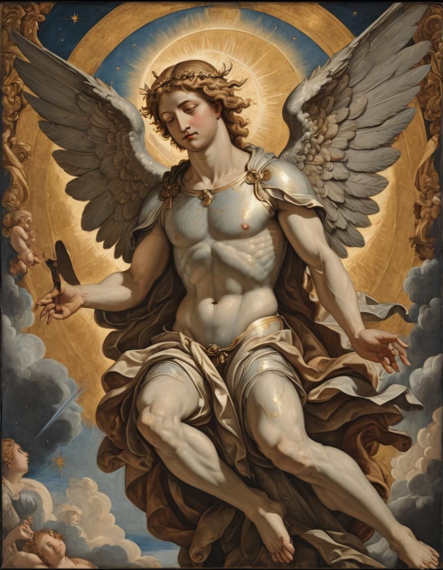 Renaissance Angel Watching Over Sleeping Man