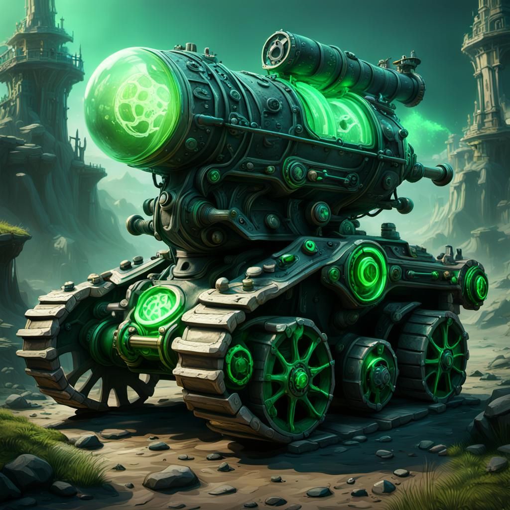 Skeleton Bone Tank with Glowing Cannon