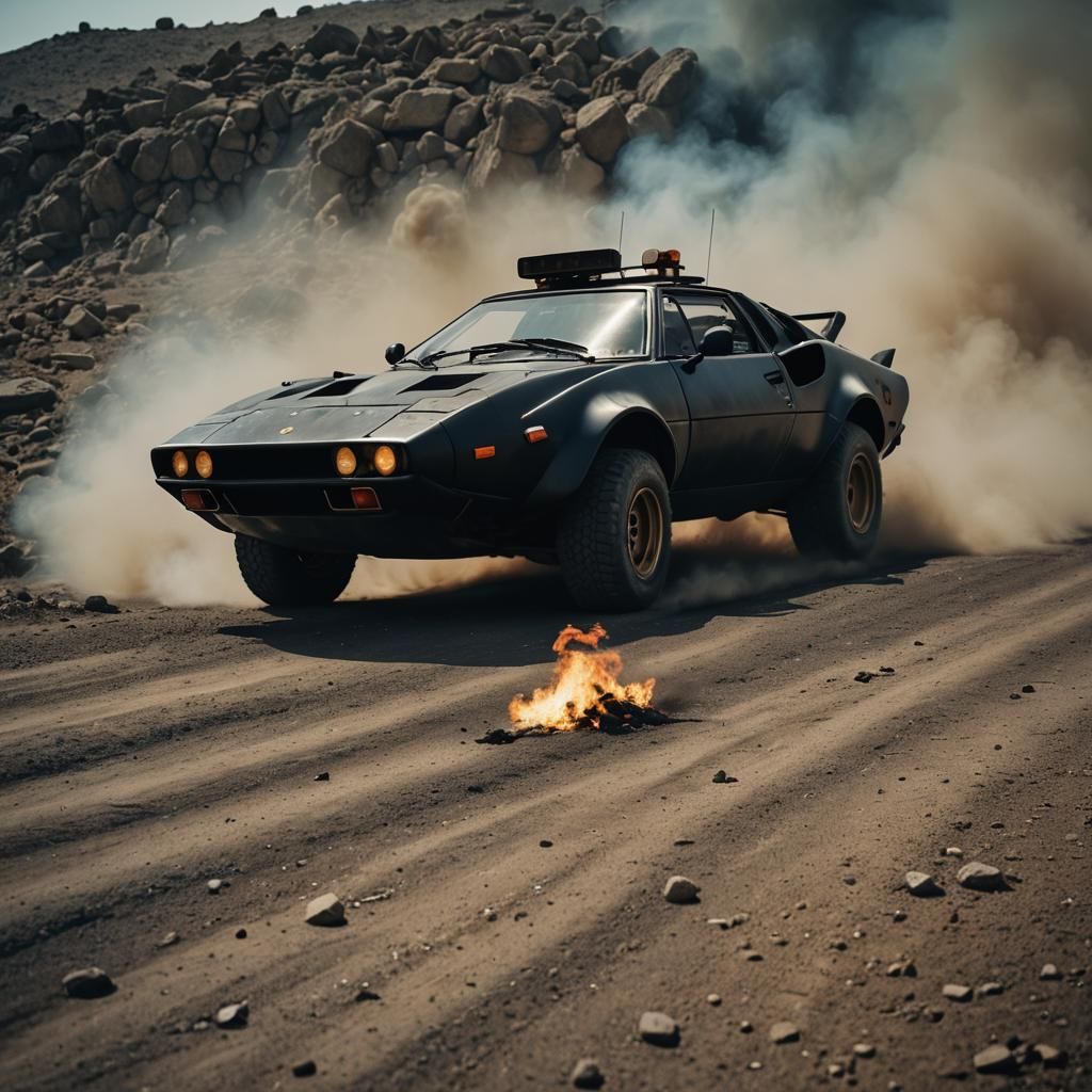Mad Max Lancia Stratos with Supercharger and Weapons