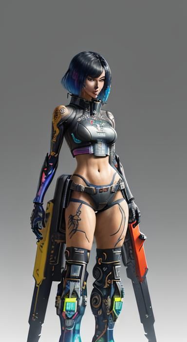 Nintendo Switch as Anime Girl in Cyberpunk Style