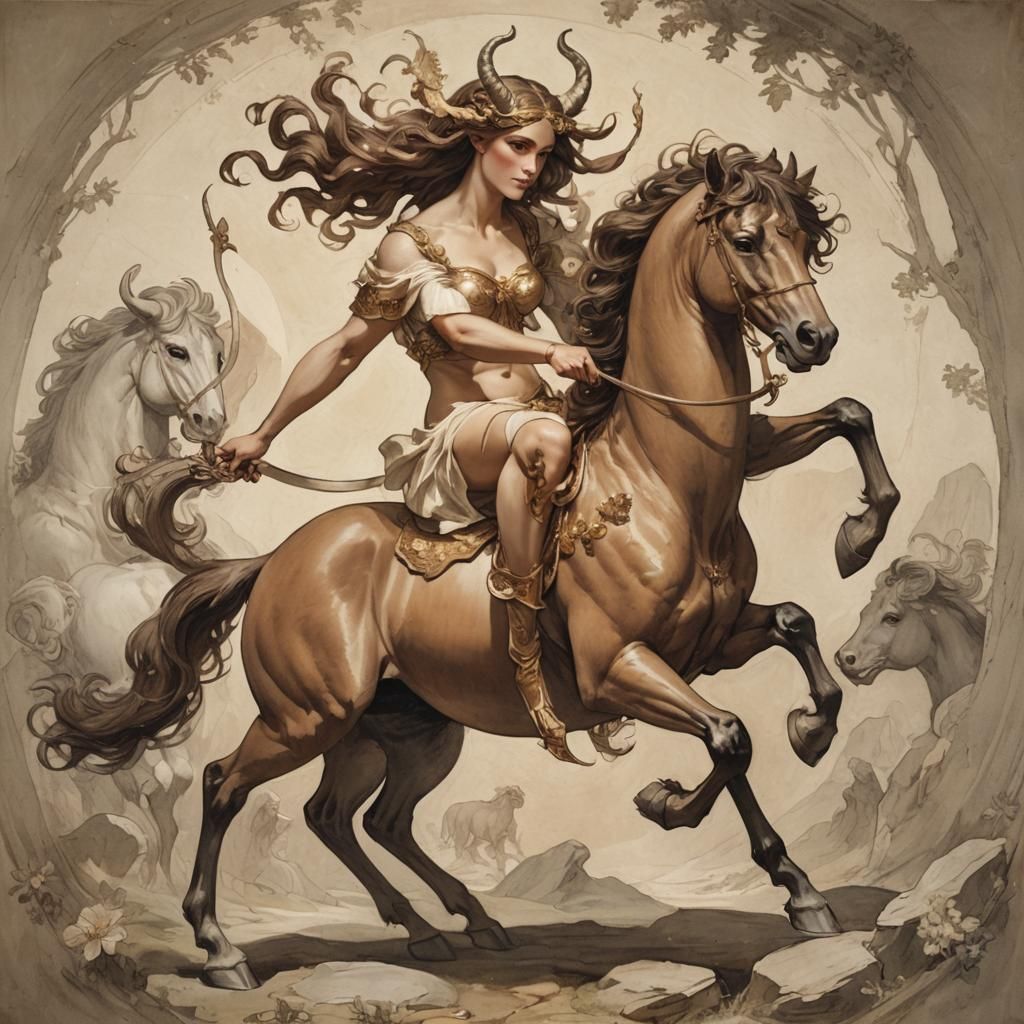 Elegant Female Centaur in Natural Habitat