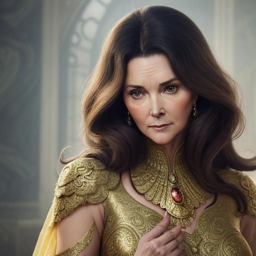 Lynda Carter Art Nouveau Portrait in 8K