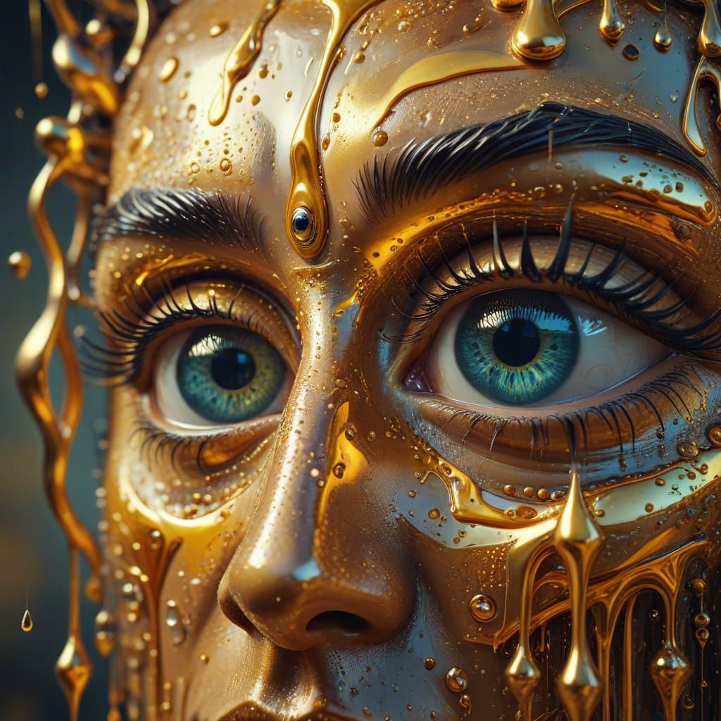 Surreal Melting Eye Geometries in a Dali Style