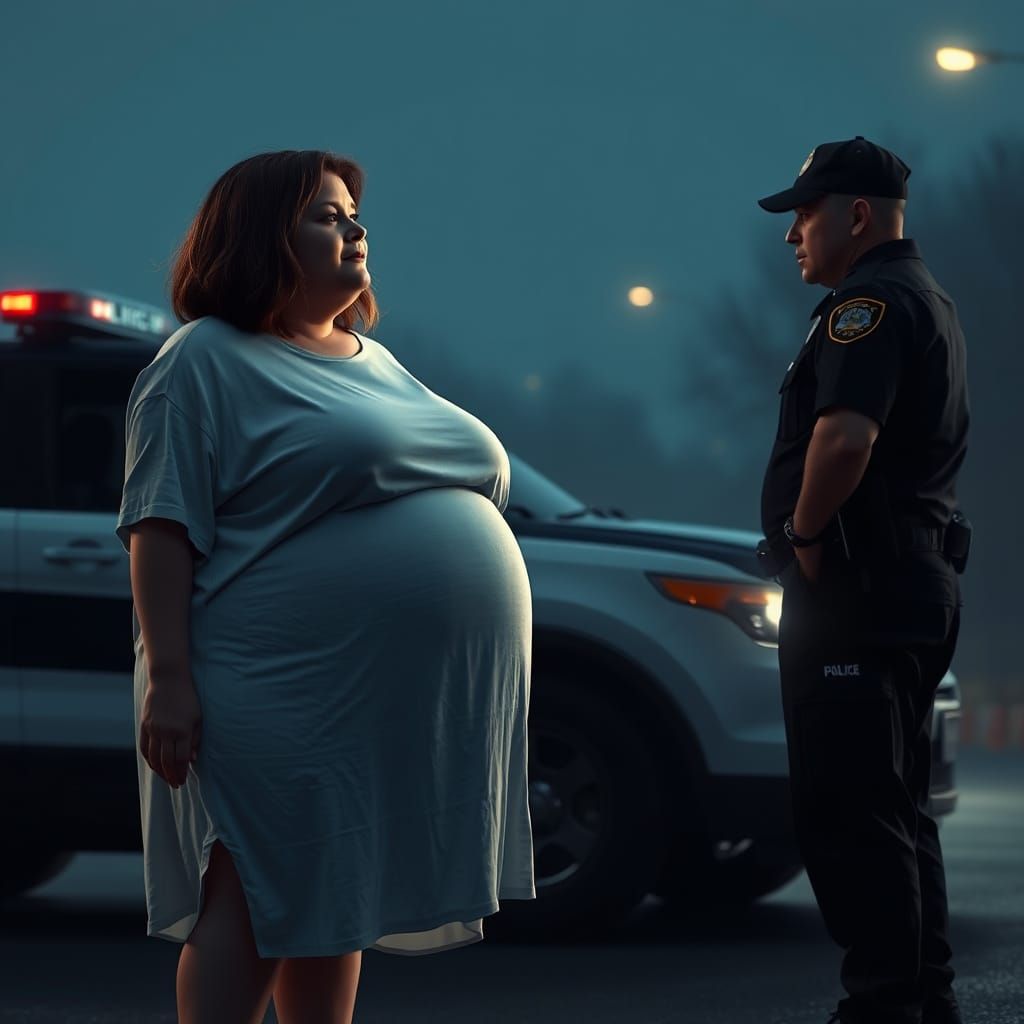 Serene Morning Encounter in a Dramatic, High-Contrast World