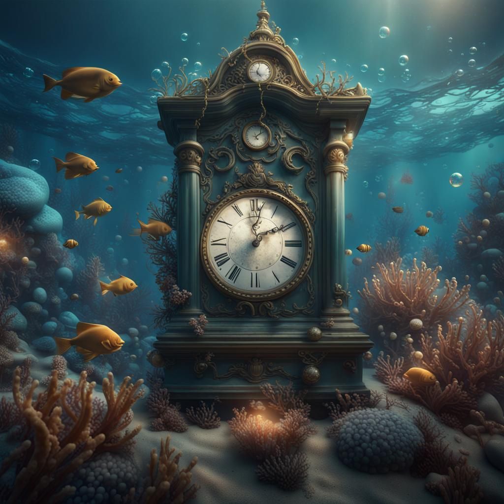 Underwater New Year Celebration with Marine Life