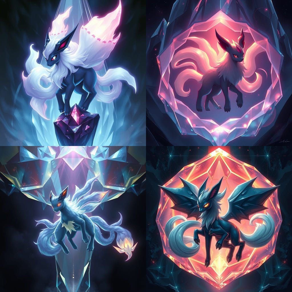 Eldritch Vulpix Trapped in Crystal Prism