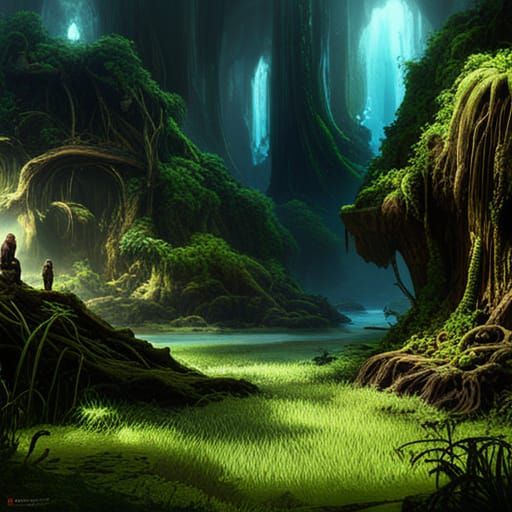 Gender Neutral Na'vi in Pandora Swampland