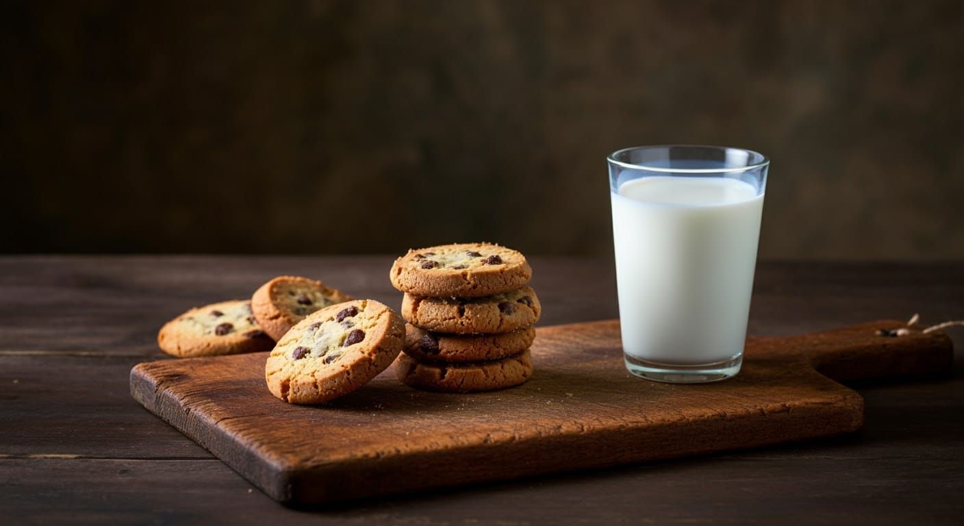 Cookies and Milk in Storybook Style