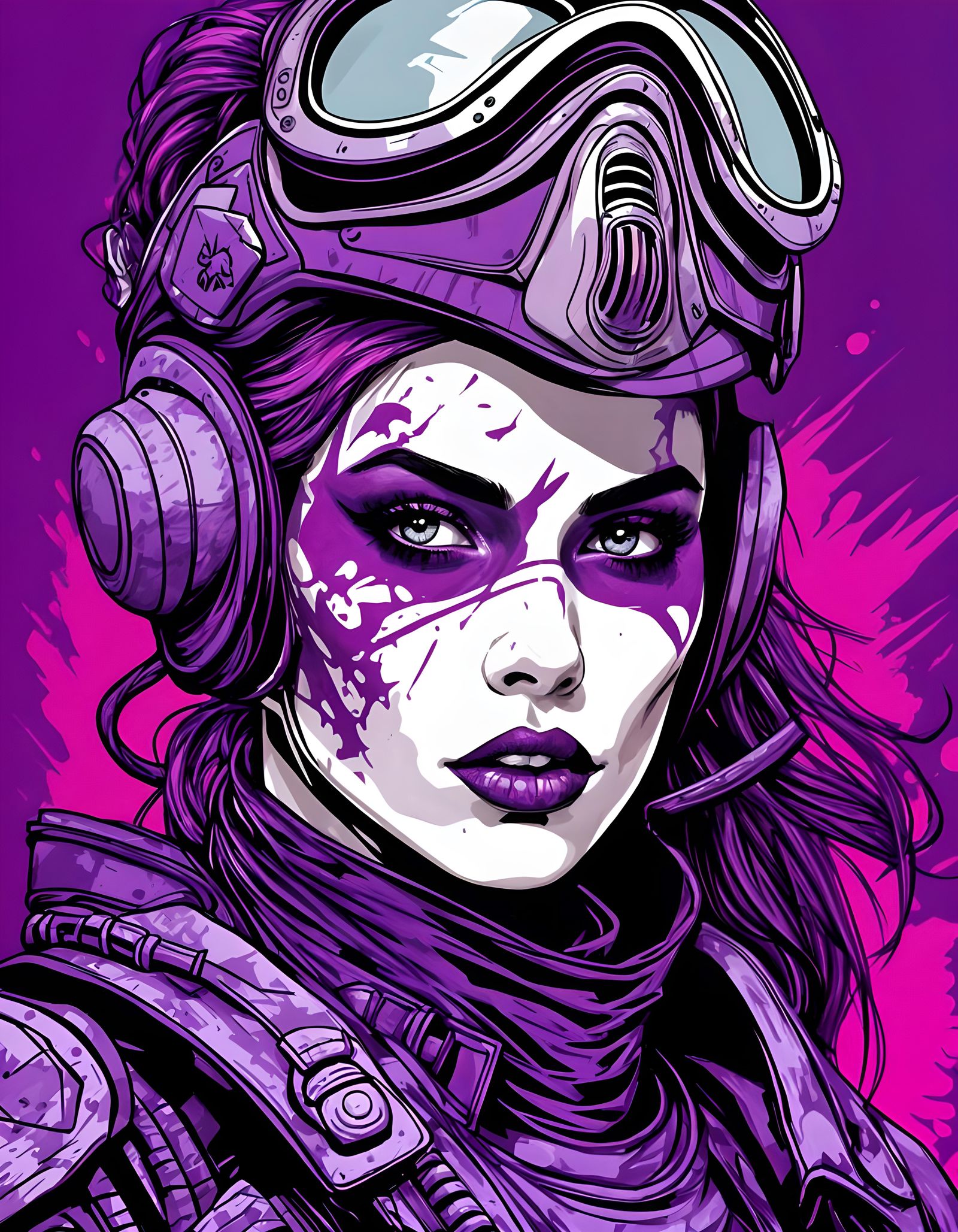 Post apocalyptic raider style portrait