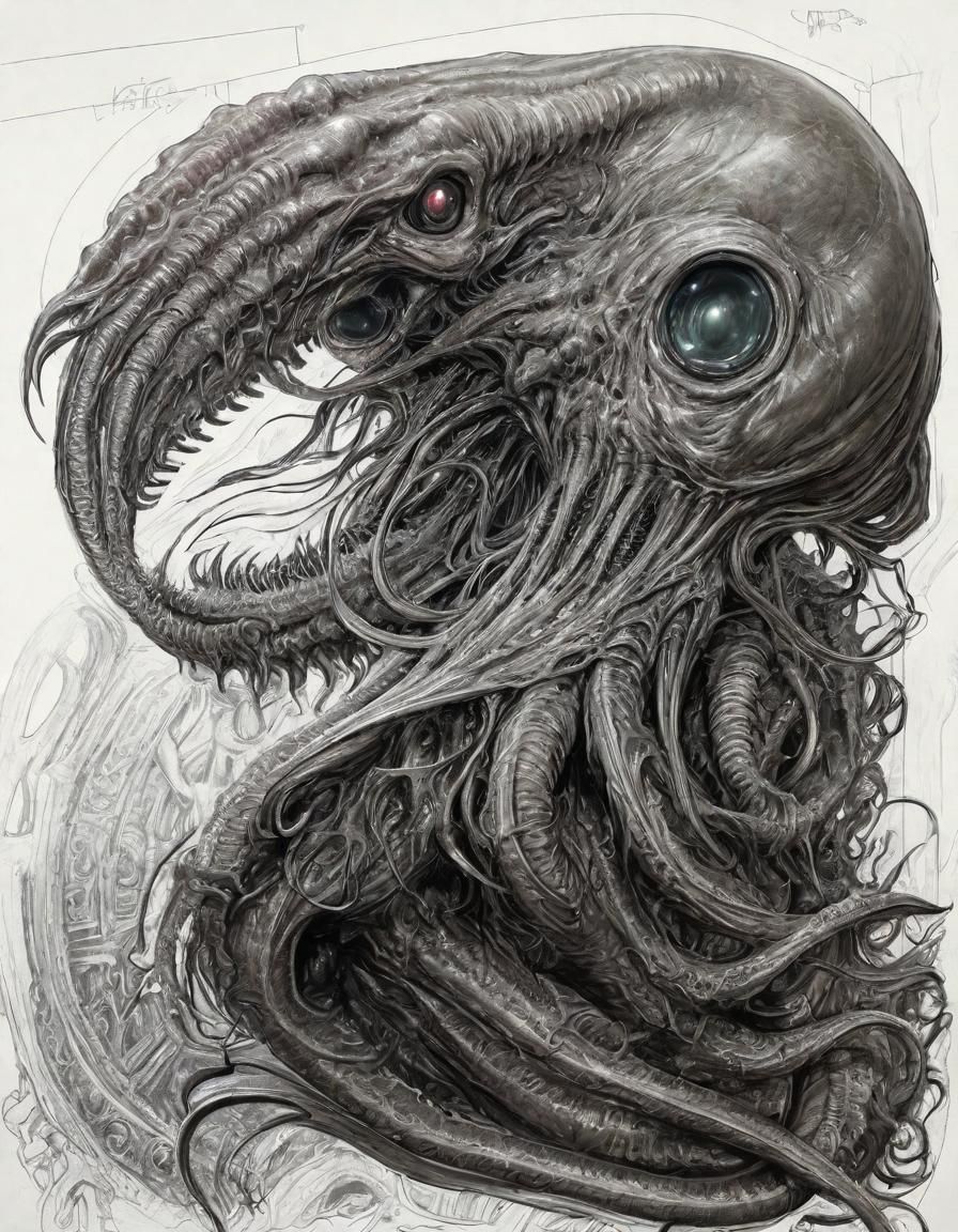 Cryptid Taxidermy Cthulhu in Hyperrealistic Style