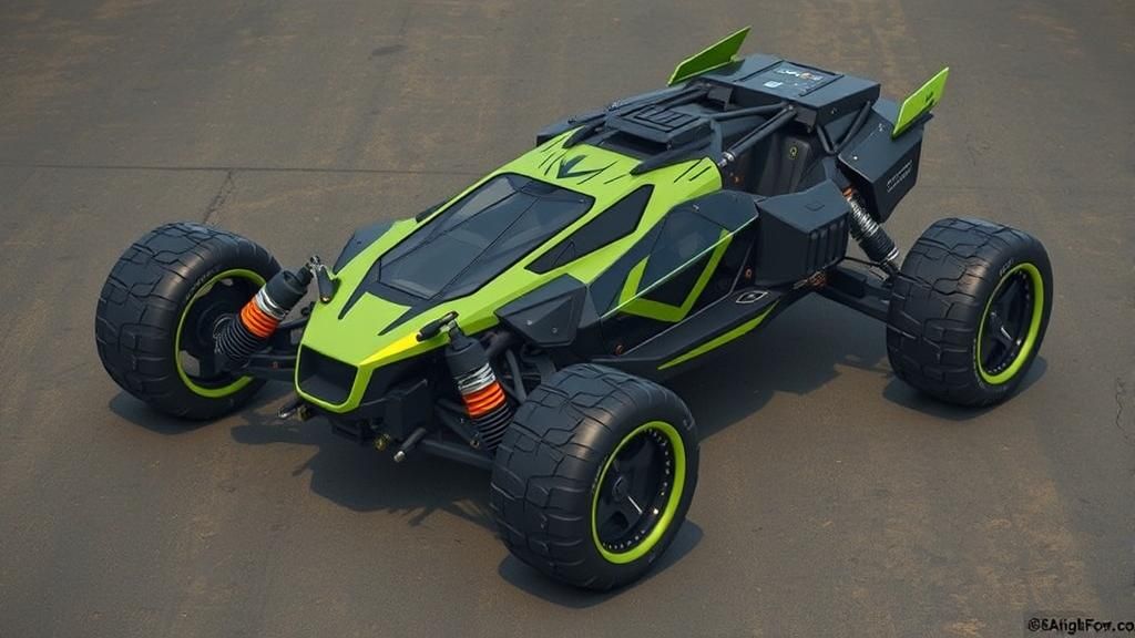 Cyberpunk Bubble-Buggy with Chevron Markings