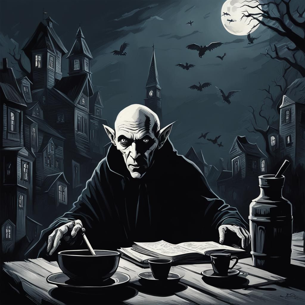 Nosferatu Kills Man with Stake