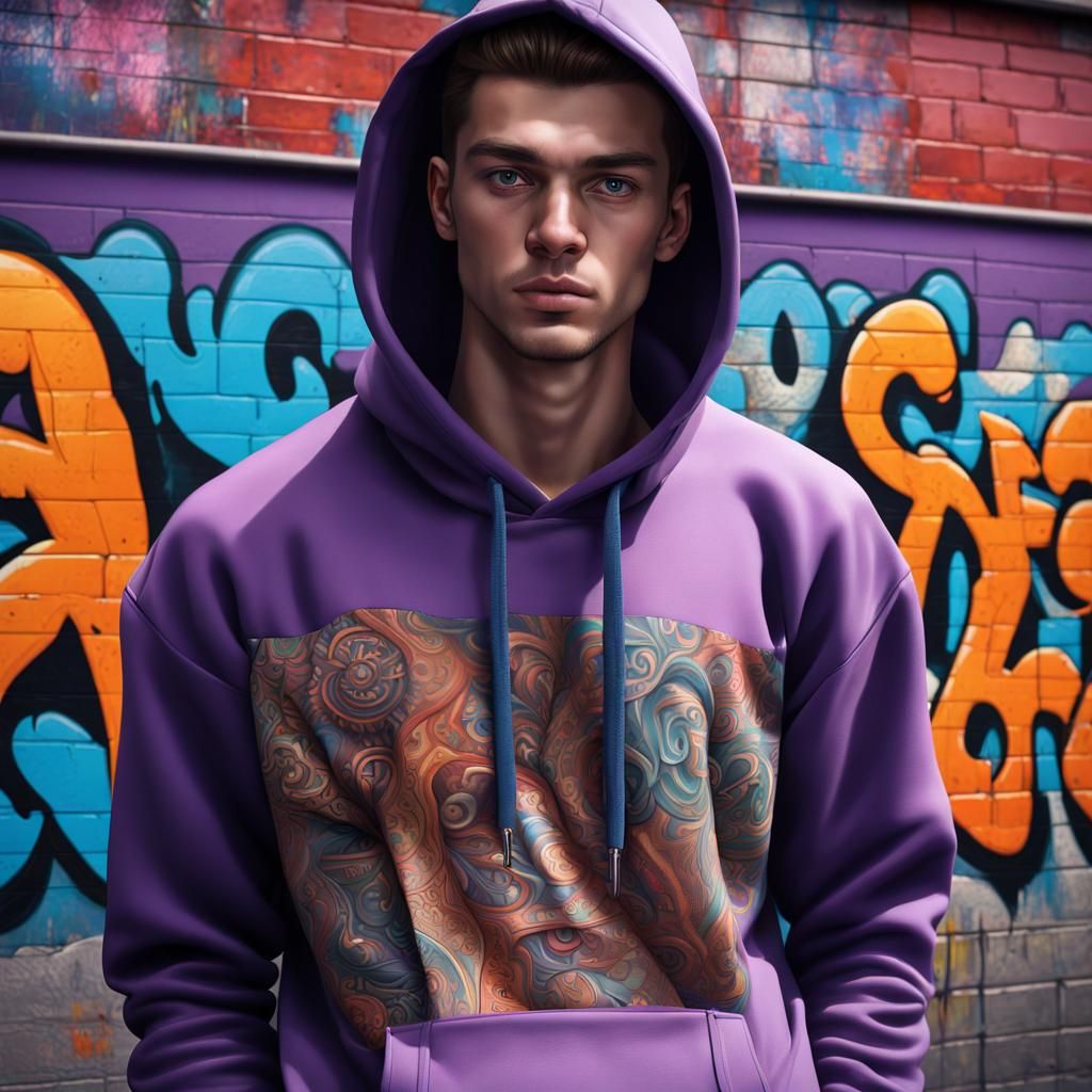 British Lad in Street Art Style
