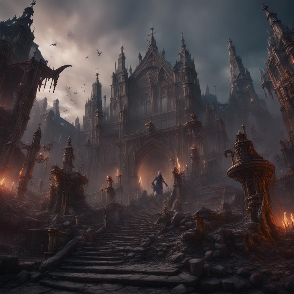 Undead Rising: Detailed Matte Painting in Deep Color