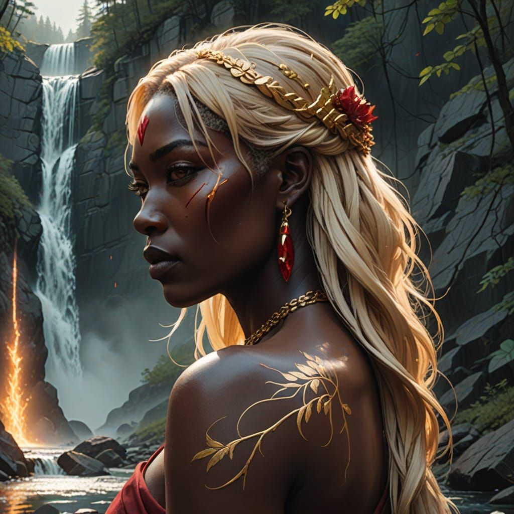 Ethereal Dreamgirl in Sumi-e Style