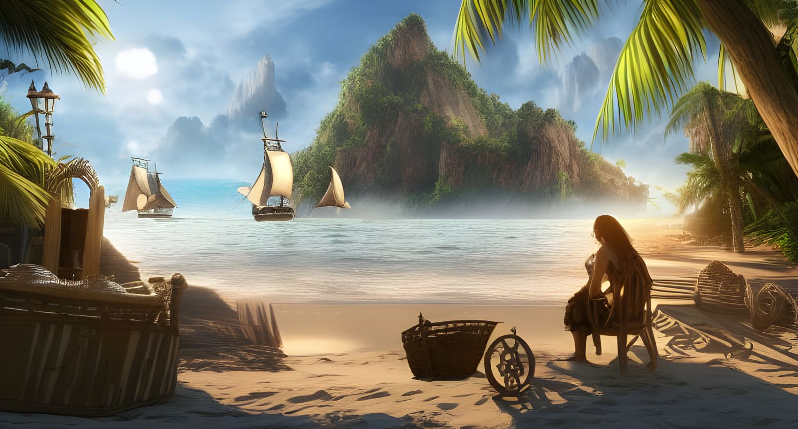 Pirates of the Caribbean Style Beach in 8k