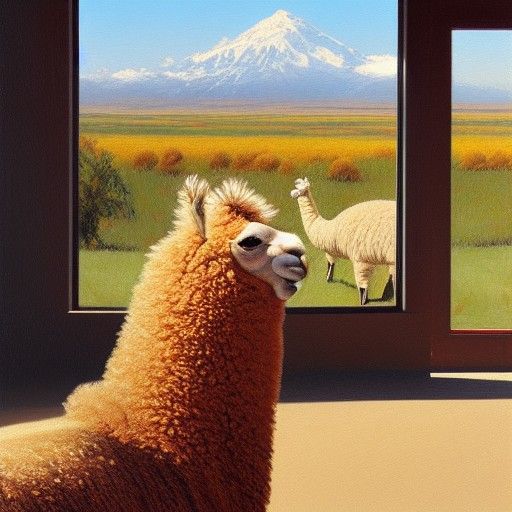 Alpaca Burrito: An Oil Painting by Gurney