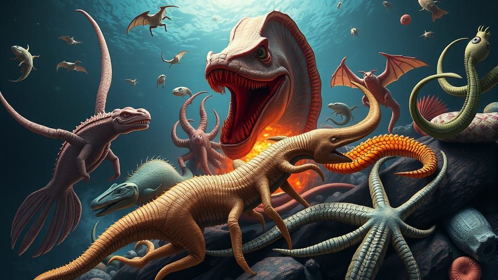 Cambrian Explosion: Ancient Sea Creatures in 4K