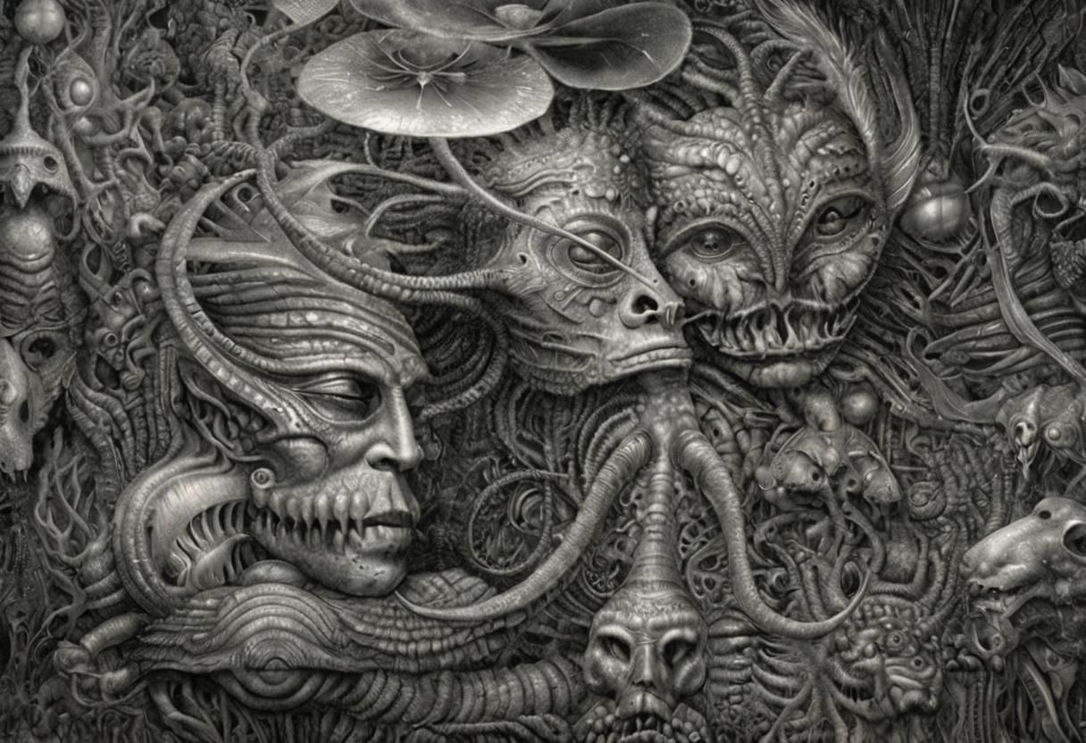 Surreal Fantasy Landscapes in Psychedelic Collage Style