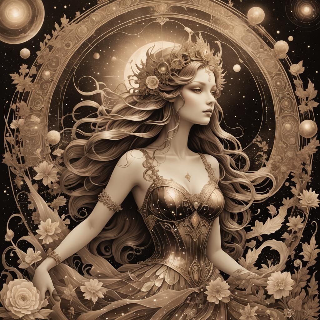 Sepia Siren in Holographic Cosmic Wonderland