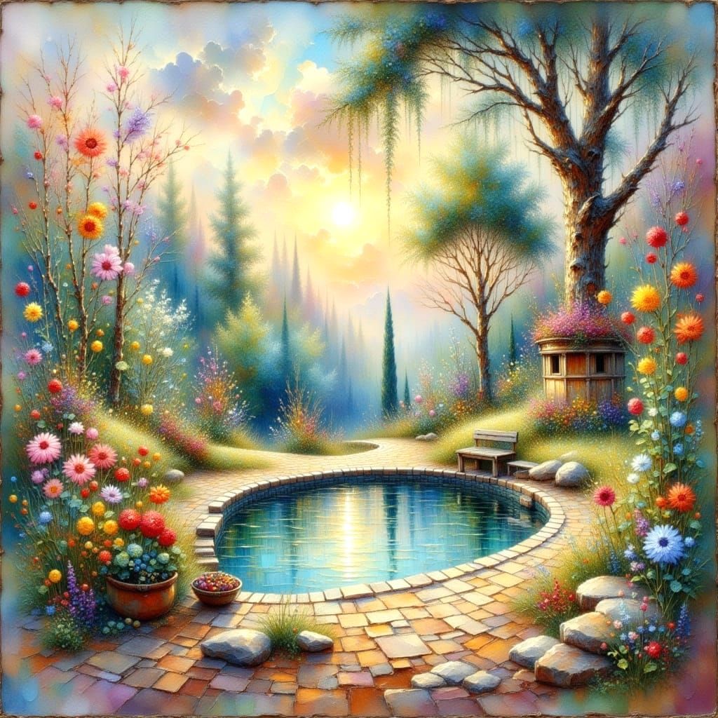 Impressionistic Goodbye at Dawn: Oil Painting