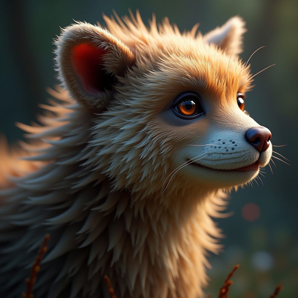 Expressive Animal Portrait in Detailed Matte Painting