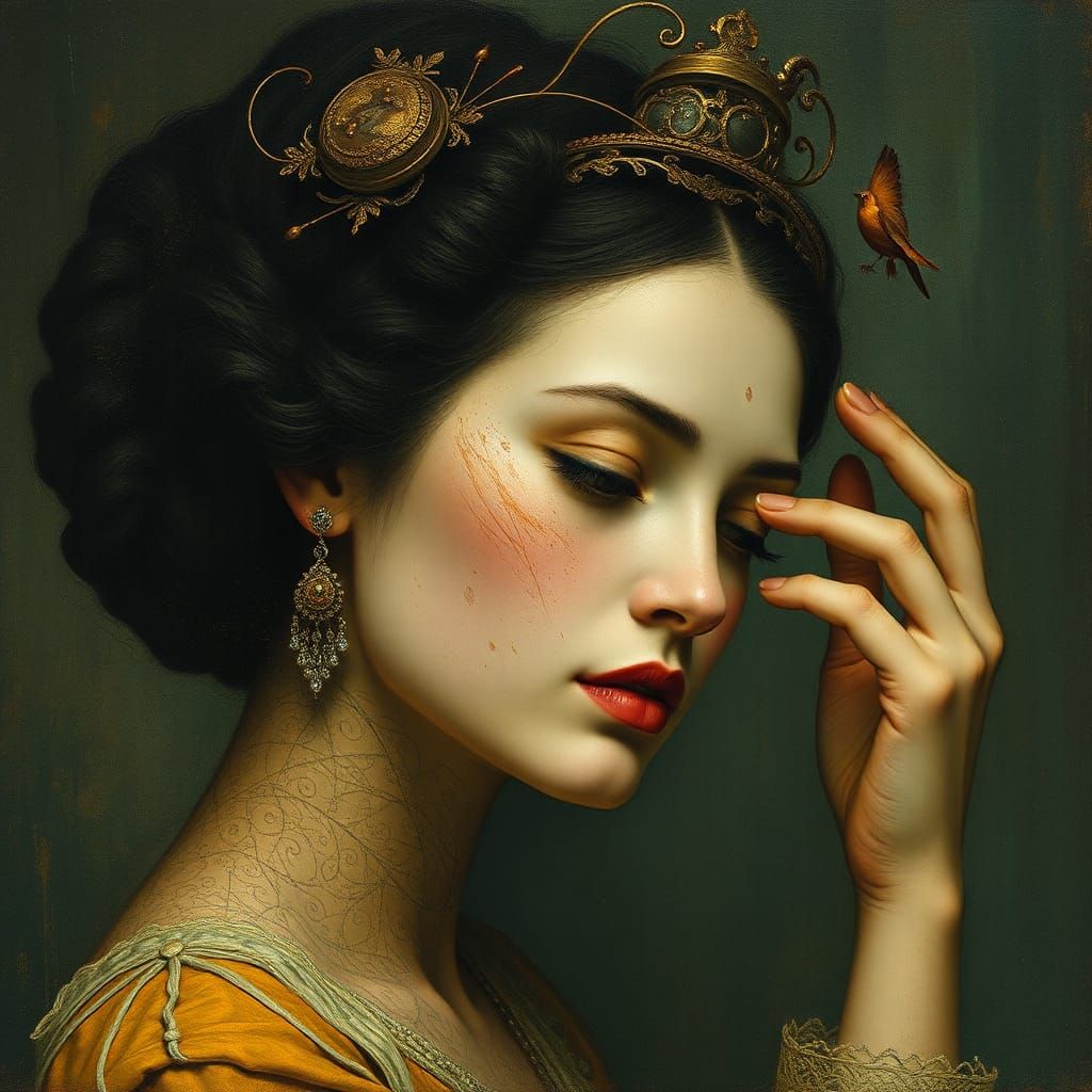 Surreal Woman Inspired by Dreamlike Art