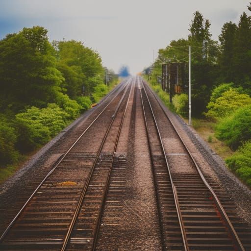 Zombies on Trains in Realistic Photography Style