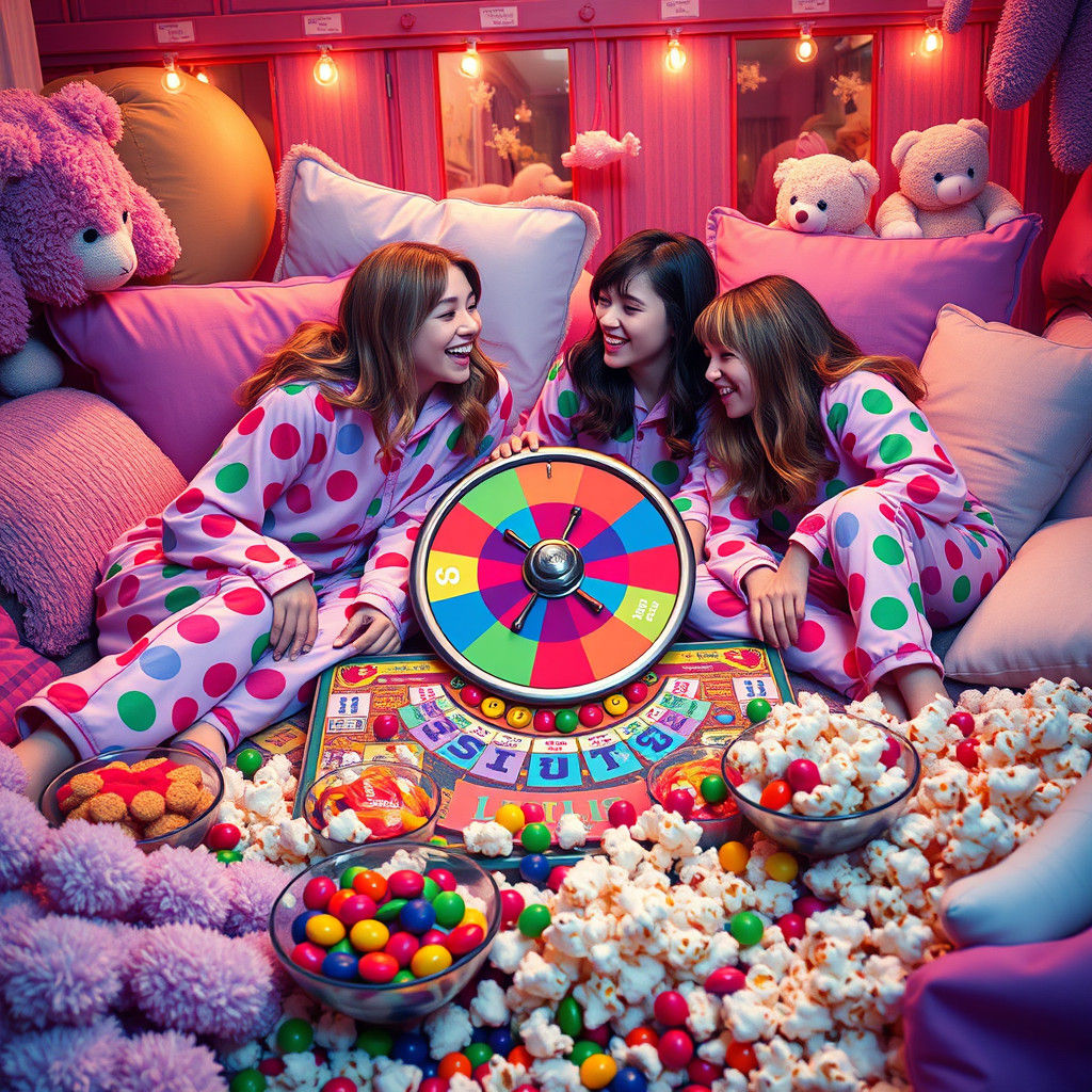 Teen Girls' Whimsical Game Night in Art Deco Style