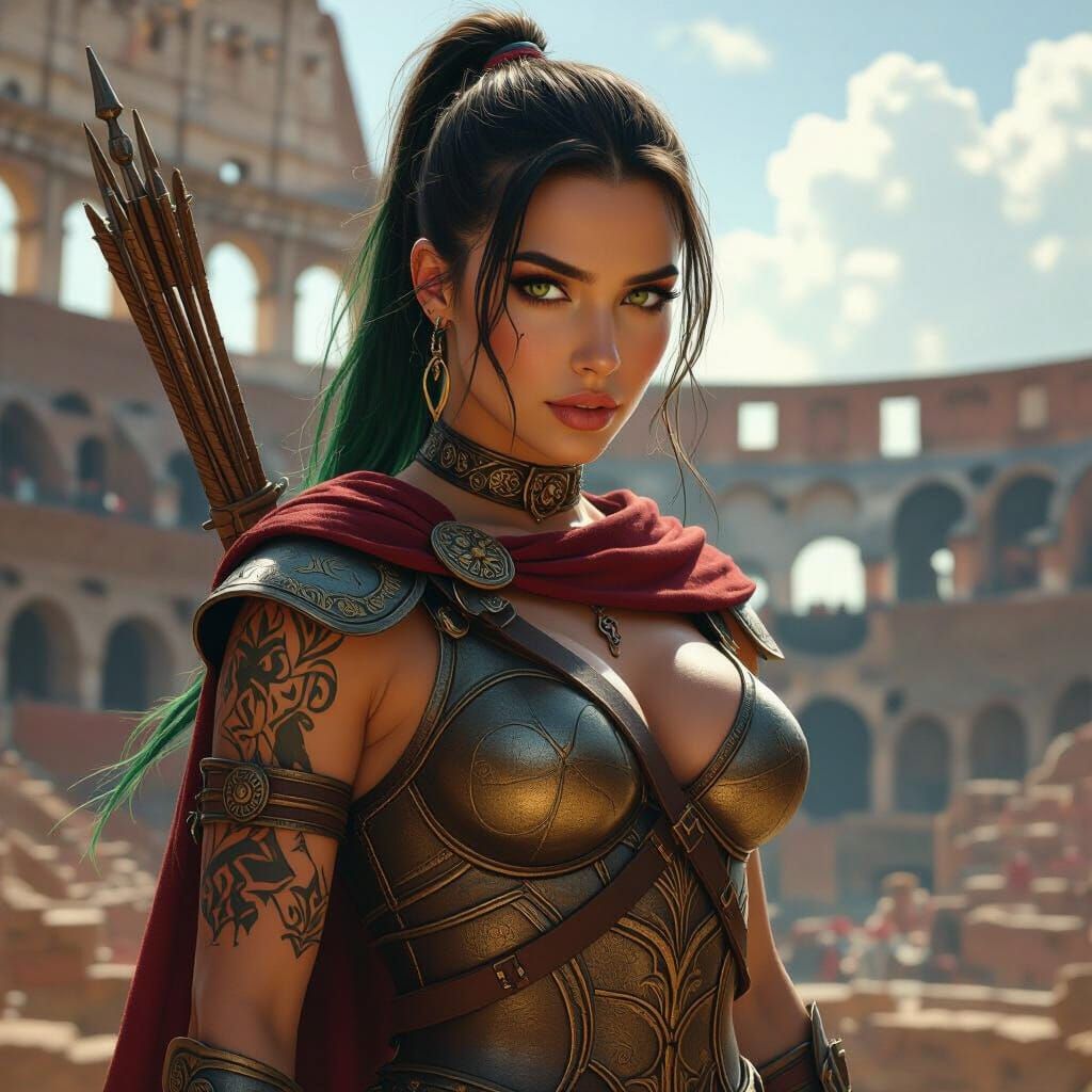 Roman Princess Cassia in Sci-Fi Art Style